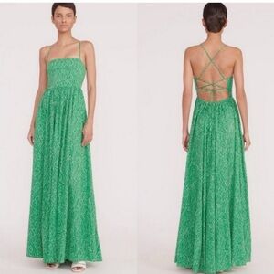STAUD Courtney Palm Leaf maxi dress